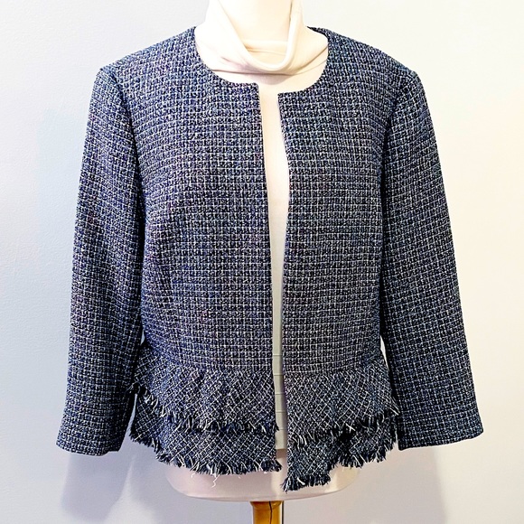 Nine West Jackets & Blazers - Nine West Metallic Multicolor Jacket With Tiers & Trim, 16